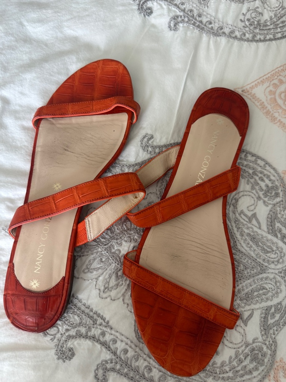 Orange Croc Sandals